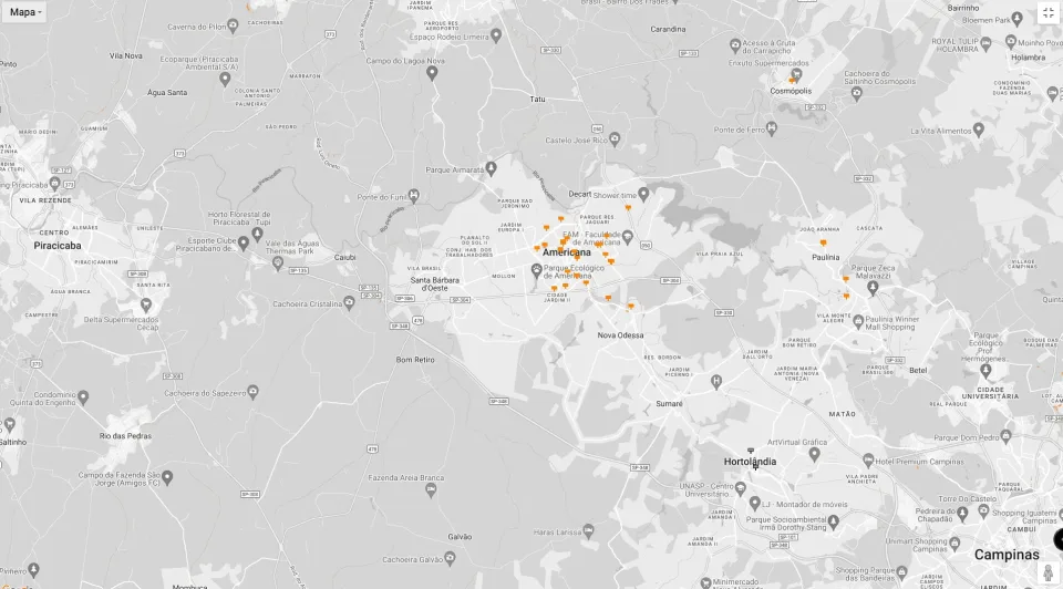 Mapa de Pontos da Ideal OOH